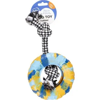 Hračka pro psa Duvo+ Gumový kroužek s lanem 35x19x4,5cm hračka pro psy