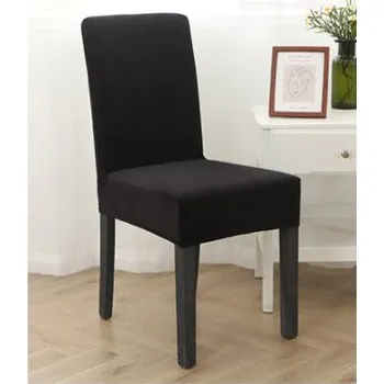 Potah na židli Elastický plyšový potah na židli Royal Plush Barva: Černá