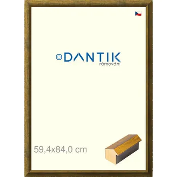 Rám na obraz DANTIK rámeček 59,4x84 | Forgia Gold (Plexi Čiré) (Vyrobeno s láskou u nás v DANTIKU)