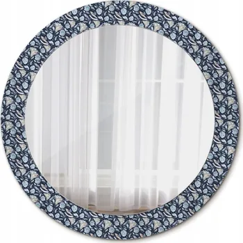 Zrcadlo Zrcadlo závěsné se skleněným rámem, boho styl, 70 cm