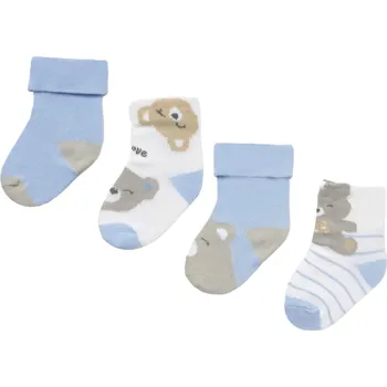 Kojenecký overall MAYORAL dětské ponožky set 4 ks medvídek bílá, modrá vel. 80 cm