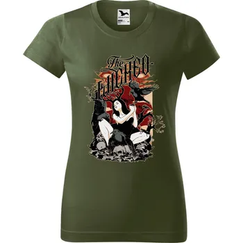 Dámské tričko s potiskem Wicked Barva trička: Khaki - 09, Velikost: XS