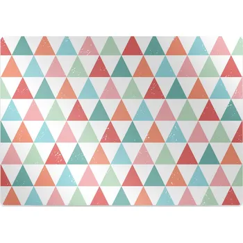 Podložka pod nábytek Podložka pod kancelářskou židli barevné trojúhelníky