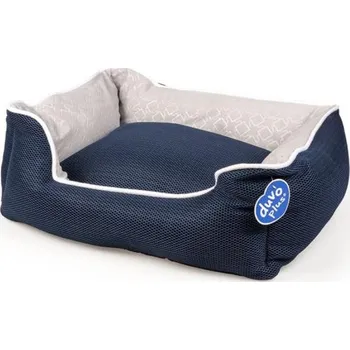 Pelíšek pro psa Duvo+ Komfortní obdélníkový pelíšek pro psy L - 110x85x26cm - modrý/šedý