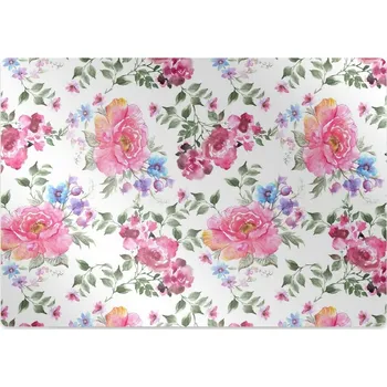 Podložka pod nábytek Podložka pod kancelářskou židli růžové květy