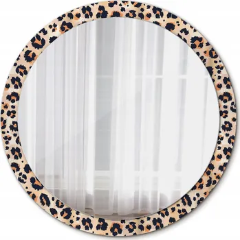 Zrcadlo Nástěnné Zrcadlo Rám Glamour Vzor s leopardím potiskem 100 cm