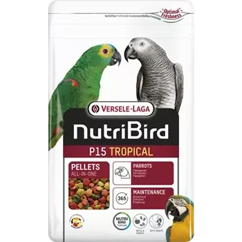 Krmivo pro ptáka Versele-Laga Nutribird P15 Tropical (Extrudované pelety - Udržovací krmivo pro papoušky - vícebarevné)
