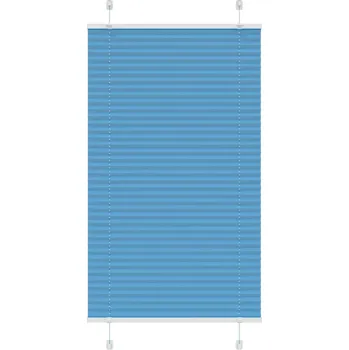 vidaXL Plisovaná roleta modrá 75x150 cm Šířka látky 74,4 cm Polyester