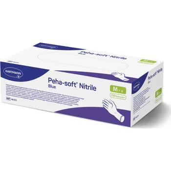 Vyšetřovací rukavice Vyšetřovací rukavice nitrilové bez pudru Peha-Soft Nitrile Blue, 150 ks L