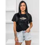 Černé dámské tričko s aplikacií Bolf 97T2112 - L/XL