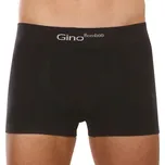Gino Pánské boxerky bambusové bezešvé černé (53004) XL