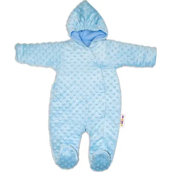 Kojenecká kombinéza Baby Nellys Kombinézka/overálek Minky, zateplená - sv. modrá vel. 74