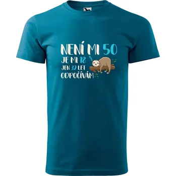 Pánské tričko DOBRÝ TRIKO Pánské narozeninové tričko 32 let odpočívám Velikost: L, Barva: Petrolejová