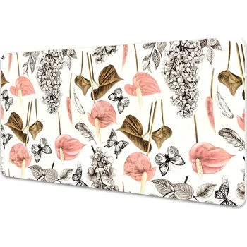 Stolní podložka Pracovní podložka s obrázkem Květiny a motýli