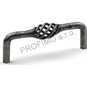 Nábytkové kování Úchytka,Úch-Virella L 96 tmavá ocel+šroubky (Úch-Virella L 96 tmavá ocel+šroubky)