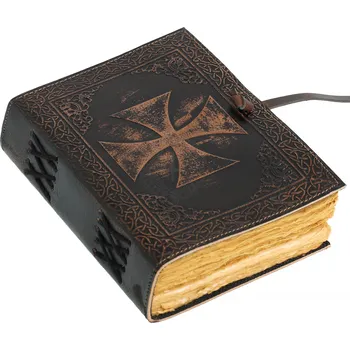 Leather Journals Templářský deník s křížem a pečetí Templářů