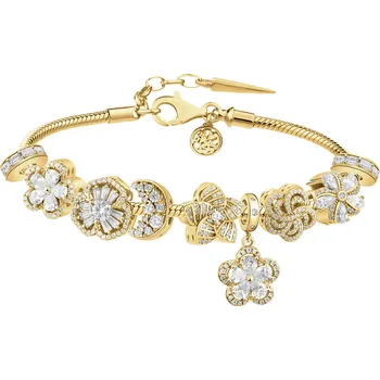 Náramek Pozlacený náramek Beads sada - květiny, Měsíc - AP93-0446