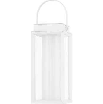 Venkovní osvětlení NOVA LUCE venkovní stolní lampa VERHAAL bílý hliník a čiré sklo LED 2W 3000K 3,7V 360st. IP54 solární / USB kabel / vypínač na těle 9002861