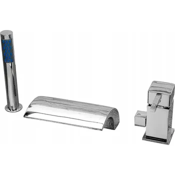 Vodovodní baterie Jednopáková vanová a sprchová baterie na okraj vany Sannit SILVER stříbrná