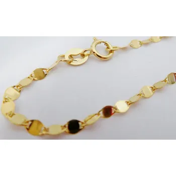 Náramek Klenoty Budín Dámský ploškový zlatý náramek ze žlutého zlata 18cm/0,65gr HK7071 (Klenoty Budín Dámský ploškový zlatý náramek ze žlutého zlata 18cm/0,65gr HK7071)