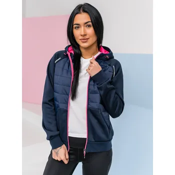 Dámská bunda Tmavě modrá dámská sportovní přechodová bunda Bolf KSW4009 - S