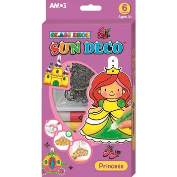 Speciální výtvarná barva Barvy na sklo sada 6 barev 10,5 ml + 6 sklíček PRINCEZNY 6409