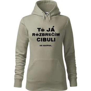 Pánská mikina Dámská mikina Rozbrečím cibuli Velikost (žena): L, Vyberte barvu: Světlá khaki