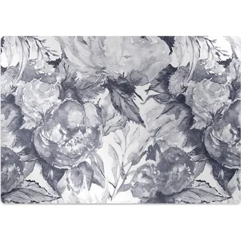 Podložka pod nábytek Podložka pod židli šedá květiny