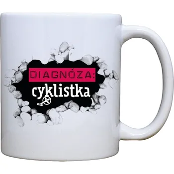 Stolování Keramický hrnek s potiskem diagnóza cyklistka Objem a motiv: 200 ml bílý uvnitř