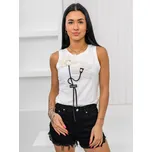 Bílé dámské tílko s aplikacií Bolf 96T655 - S/M