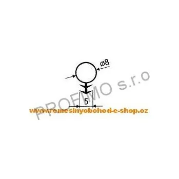 Těsnění do okna a dveří Těsnění silikonové 8mm Sillen hnědé (Těsnění silikonové 8mm Sillen hnědé)