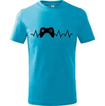 Dětské tričko s potiskem Tep gaming Velikost: 146/10 let, Barva trička: Tyrkysová