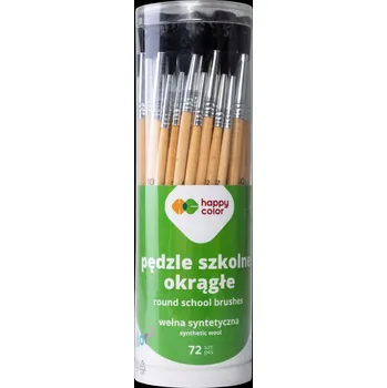 Umělecký štětec Kulaté štětce, sada štětců na výtvarné práce Happy Color