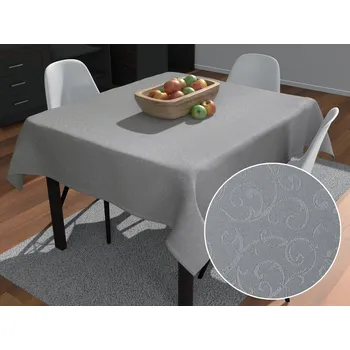 ubrus Teflonový čtvercový ubrus TF-086 Ornamenty na šedém 40x40 cm