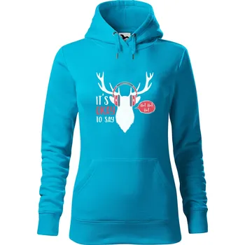 Pánská mikina Dámská mikina Ho ho ho Velikost (žena): XS, Vyberte barvu: Tyrkysová