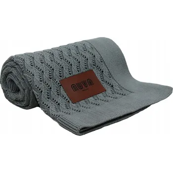 Dětská deka Deka pro miminka Pletená 100% Bavlna 80x100 cm Šedá