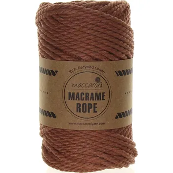 Příze Maccaroni Rope 4 mm starorůžově hnědá 1114