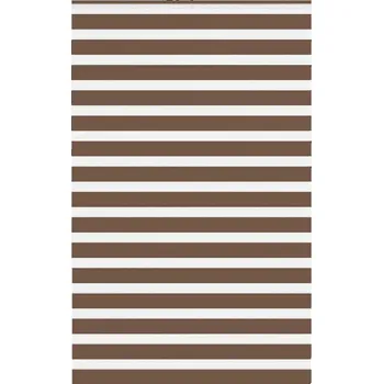 vidaXL Zebra roleta hnědá 140x200 cm šířka látky 135,9 cm polyester