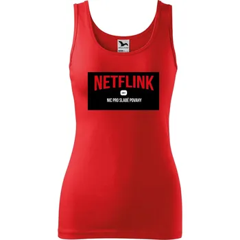Dámské tílko s potiskem Netflink Velikost: 2XL, Barva: Červená