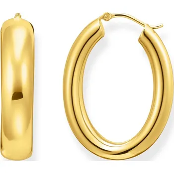 Náušnice Thomas Sabo CR739-413-39 Bold - Gold-plated Chunky Hoop Earrings 34,2 mm