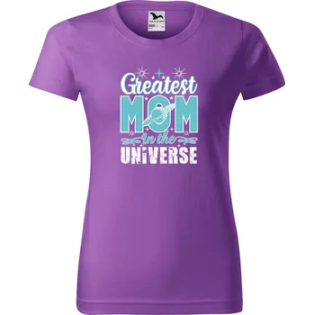 Dámské tričko Dámské tričko s potiskem Greatest mom Barva trička: Fialová - 64, Velikost: M