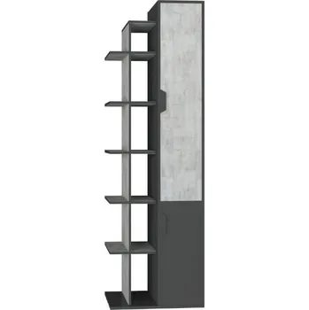 regál Regál Nano - Meblar Grafit / Enigma 60x195 cm