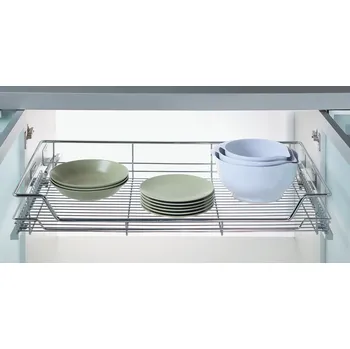 Odpadkový koš Plnovýsuvný koš Komfort s tlumeným dovřením, 355-375x460x175 mm, chrom