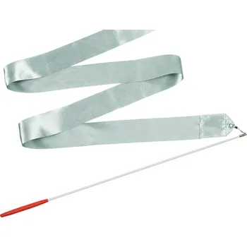 VFstyle Dětská gymnastická stuha s tyčkou stříbrná 2 m