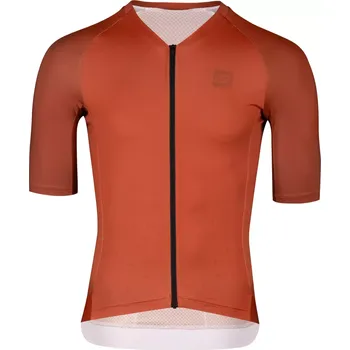 cyklistický dres dres FORCE SCRIPT kr. rukáv, cihlový 3XL