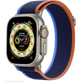 Řemínek na hodinky Cubenest Řemínek na Apple Watch Trailový tah modro-oranžový