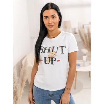 Dámské tričko Bílé dámské tričko s potiskem Bolf 95T2501 - L