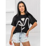 Černé dámské tričko s aplikacií Bolf 96T632 - XL/XXL