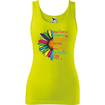 Dámské oblečení Dámské tílko s potiskem Zdravotní sestra Velikost: XL, Barva: Limetková
