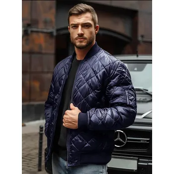 Tmavě modrá pánská prošívaná přechodová bunda bomber Bolf MY-02A2 - M